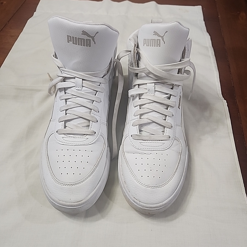 Puma Men's White High-Top Sneakers